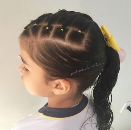 Sectioned Top With Ponytail