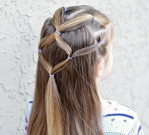 Stylish Ponytail With Open Hair On The Back