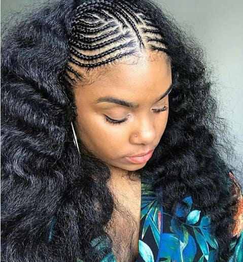 Braided Top With Open Wavy Sides
